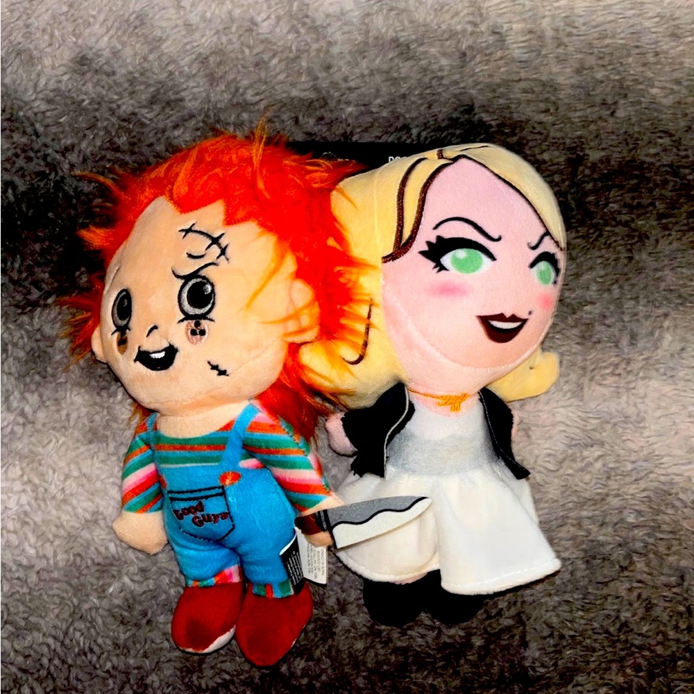 Chucky and Tiffany dog toys